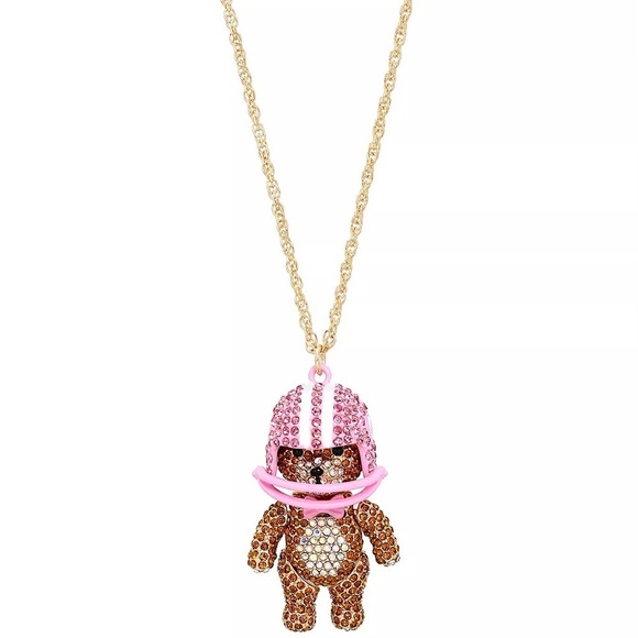 Betsey Johnson Jewelry - Betsey Johnson Rhinestone Football Bear Pendant Necklace New